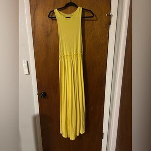 NWT Anthropologie Mustard Ribbed Maxi Dress